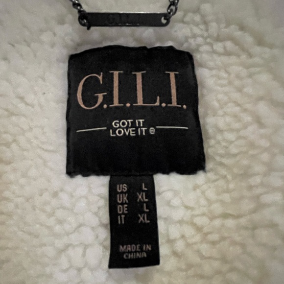 NWOT G.I.L.I. Sherpa Lined Puffer Jacket Black SZ L - Picture 11 of 15